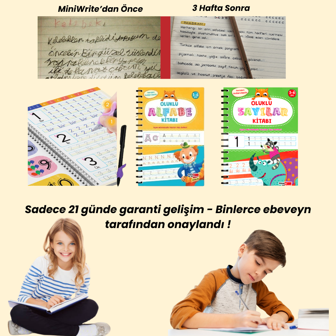 Harfleri ve Sayıları Yazmayı Öğreten Kitap Seti