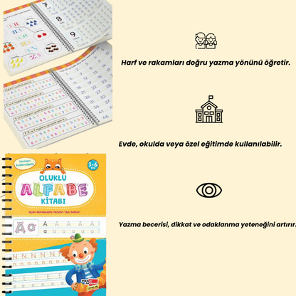 Harfleri ve Sayıları Yazmayı Öğreten Kitap Seti