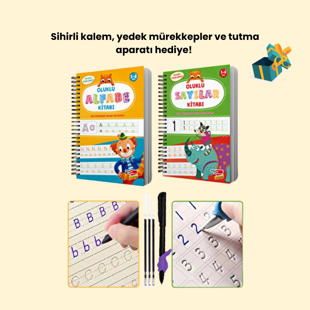 Harfleri ve Sayıları Yazmayı Öğreten Kitap Seti