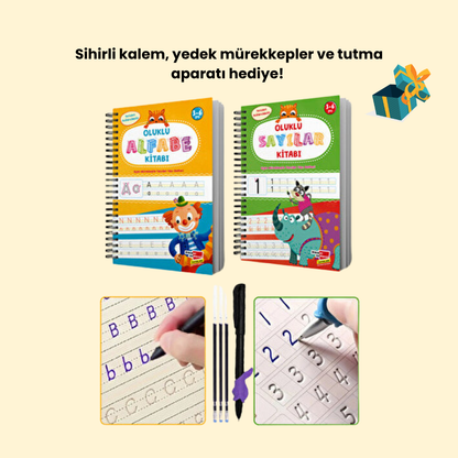 Harfleri ve Sayıları Yazmayı Öğreten Kitap Seti