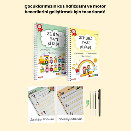 Harfleri ve Sayıları Yazmayı Öğreten Kitap Seti